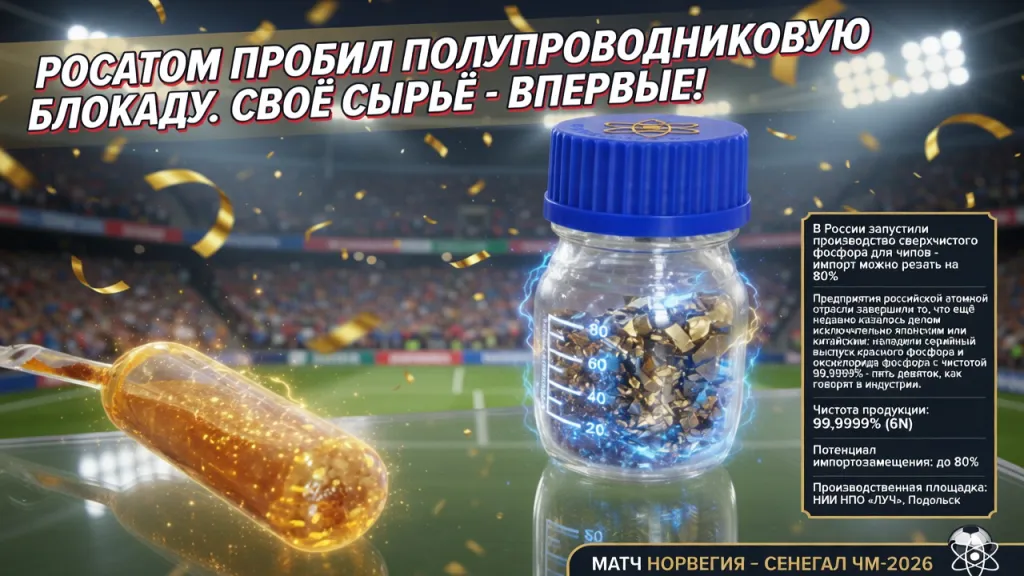 Росатом пробил полупроводниковую блокаду. Своё сырьё - впервые!